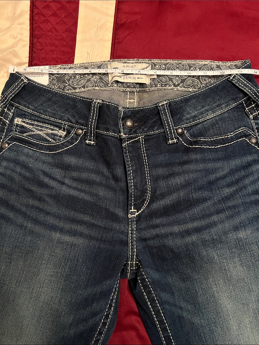 Ariat Women's Medium Wash Boot Cut Jeans with Contrast Stitching